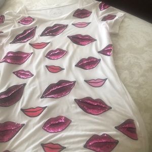 INC  White sequin shirt Medium